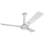 NNEX by BAJAJ Glyde A60 1200 MM | BEE 2 Star Rated Premium Ceiling Fan | 20% Higher Air Thrust* | Airfluence™ Al Blades | Adjustable Downrod | 2-Yr Warranty 【Cotton White】