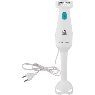 Wow Home Electric HB03 Hand Blender, 250W Powerful Motor, Stainless Steel Blades for Beating, Chopping, Blending (White)