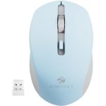 ZEBRONICS Zeb-Jaguar Wireless Mouse, 2.4GHz with USB Nano Receiver, High Precision Optical Tracking, 4 Buttons, Plug & Play, Ambidextrous, for PC/Mac/Laptop (Light Blue+Grey)