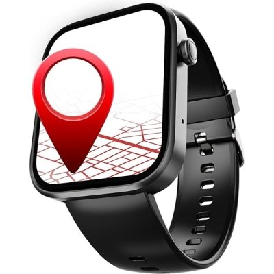 Boat Storm Call 3 w/Turn-by-Turn Navigation, 1.83" (4.6 cm) HD Display, Bluetooth Calling, Crest+ OS, QR Tray, Watch Face Studio, Coins, Emergency SOS Smart Watch for Men & Women(Active Black)