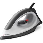 Longway Kwid Light Weight Non-Stick Teflon Coated Dry Iron, Electric Iron for Clothes (1100 Watt, Black)