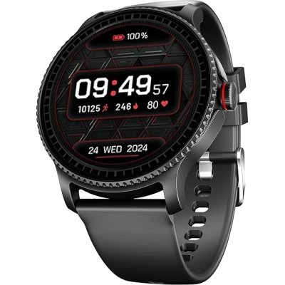 boAt Lunar Discovery w/ 1.39" (3.5 cm) HD Display, Turn-by-Turn Navigation, DIY Watch Face Studio, Bluetooth Calling, Emergency SOS, QR Tray, Smart Watch for Men & Women(Active Black)