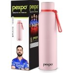 Pexpo Bravo 1000 ISI Certified Stainless Steel Water Bottle 1 LTR, 24 Hr Hot & Cold, Leak Proof, Vacuum Insulated Flask Bottle, Ideal for Home, Office, Gym, Outings, and School- Baby Pink