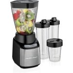 Hamilton Beach Bullet Mixer Grinder - 650W Peak Power, Smoothie and Juice Blender, Nutri Blender for Kitchen and Baby Food, 8Pc Set, Black