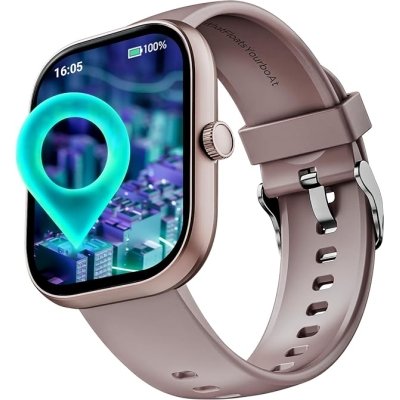 Boat Wave Sigma 3 w/Turn-by-Turn Navigation, 2.01" (5.1 cm) HD Display, Bluetooth Calling, Crest+ OS, QR Tray, Watch Face Studio, Coins, Emergency SOS Smart Watch for Men & Women(Rustic Rose)