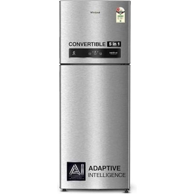 Whirlpool 431 L 2 Star IntelliFresh Convertible Inverter Frost Free Double Door Refrigerator (IF INV CNV 480 ALPHA STEEL-Z, 2S)
