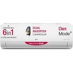 LG 1.5 Ton 4 Star DUAL Inverter Split AC (Copper, AI Convertible 6-in-1, VIRAAT Mode, Faster Cooling & Energy Saving, 4 Way Swing, HD Filter with Anti-Virus Protection, US-Q19JNYE, White)
