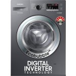 Samsung 7 kg, 5 star, EcoBubble Technology, Hygiene Steam with Inbuilt Heater, Digital Inverter, Fully-Automatic Front Load Washing Machine (WW70R22EK0X/TL, INOX GRAY)