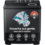 Samsung 9.5 Kg, 5 Star, Semi-Automatic Top Load Washing Machine (WT95A4260GD/TL, Air Turbo Drying, Dark Gray, Awarded as Washing Machine Brand of the year)