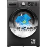 Whirlpool 8 Kg 5 Star Inverter Front Load Fully Automatic Washing Machine with In-Built Heater (XS8014BWME, MidNight Grey, Steam Technology, 100+ Tough Stains, 6th Sense Soft Move)