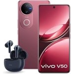 VIVO V50 5G Elite Edition Rose Red, 12GB RAM, 512GB Storage TWS 3e Buds up-to 30dB ANC Inside The Box|with No Cost EMI/Additional Exchange Offers