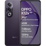 Oppo K12x 5G Smartphone (8GB RAM + 256GB Storage) | 16.94cm LCD Display, 5100mAh Battery | 45W SUPERVOOC Flash Charge | 360° Damage-Proof Armour Body | Charger in The Box (Midnight Violet)