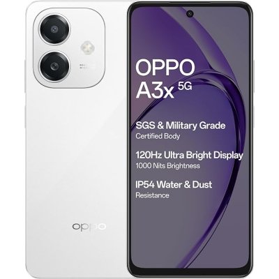 OPPO A3X 5G (Starlight White, 4GB RAM, 128GB Storage)|6.67” HD+ 120Hz Refresh Rate Screen | 45W SUPERVOOC|with No Cost EMI/Additional Exchange Offers