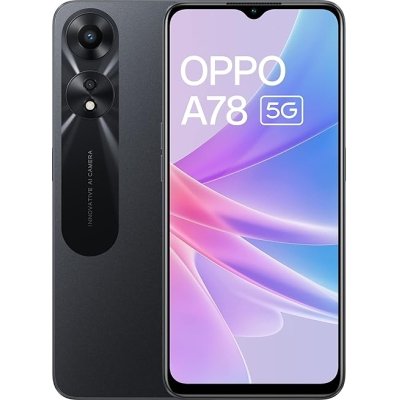 Oppo A78 5G (Glowing Black, 8GB RAM, 128 Storage) | 5000 mAh Battery with 33W SUPERVOOC Charger| 50MP AI Camera | 90Hz Refresh Rate | with No Cost EMI/Additional Exchange Offers