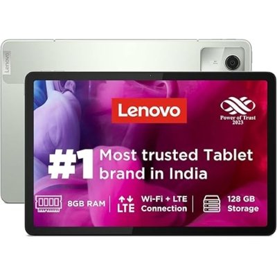 Lenovo Tab M11 | LTE (4G) + Wi-Fi | 8 GB Ram, 128 GB ROM|11 Inch Screen| 90 Hz, 72% Ntsc, FHD Display| Quad Speakers with Dolby Atmos|Octa-Core Processor |13 MP Rear Camera,Seafoam Green
