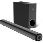 Boat Aavante Bar Mystiq Soundbar with 100W RMS Boat Signature Sound, 2.1 CH,Multi-Connectivity Modes,BT v5.3,Wired Subwoofer,EQ Modes,Bass & Treble Control & Remote Control(Pitch Black)