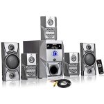 TRONICA Bluetooth Speakers: Super King 40W 5.1 Home Theater System with FM/PenDrive/SD Card/Mobile/Aux Support & Remote (5.1 Speaker Set Grey)