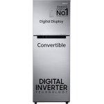 Samsung 236 L, 3 Star, Convertible, Digital Inverter with Display Frost Free Double Door Refrigerator (RT28C3733S8/HL, Silver, Elegant Inox)