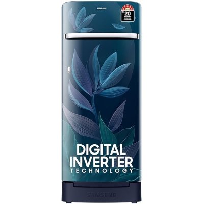 Samsung 215 L, 5 Star, Digital Inverter, Direct-Cool Single Door Refrigerator (RR23D2H359U/HL, Paradise Bloom Blue, Base Stand Drawer)