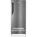 Haier 190 L 5 Star Direct Cool Single Door Refrigerator with 1 Hour Icing Technology (HED-205DS-P, Dazzle Steel)