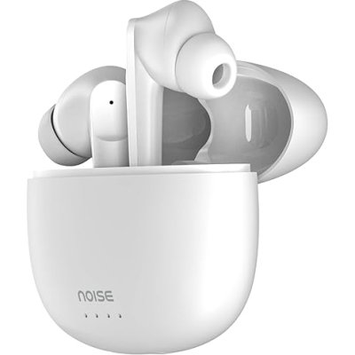 Noise Buds VS104 Truly in Ear Wireless Earbuds with 45H of Playtime, Quad Mic with ENC, Instacharge(10 Min=200 Min), 13Mm Driver,Low Latency, BT V5.2 (Snow White)