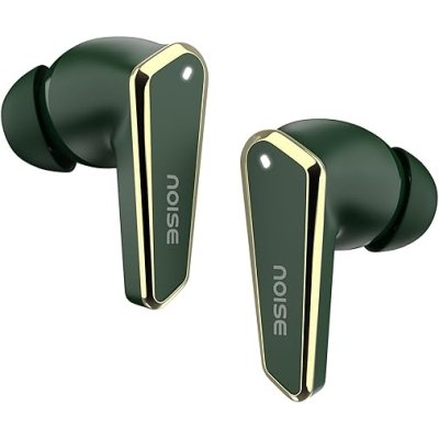Noise Buds N1 in-Ear Truly Wireless Earbuds with Chrome Finish, 40H of Playtime, Quad Mic with ENC, Ultra Low Latency(up to 40 ms), Instacharge(10 min=120 min), BT v5.3(Forest Green)