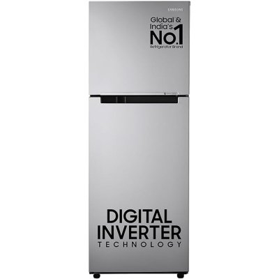 Samsung 236 L, 2 Star, Digital Inverter, Frost Free Double Door Refrigerator (RT28C3032GS/HL, Gray Silver)