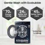 Samsung 12 kg, 5 Star, Super Speed, Wi-Fi, Hygiene Steam with Inbuilt Heater, Digital Inverter, Fully-Automatic Front Load Washing Machine (WW12DG5B24ASTL, Navy)