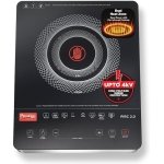 Prestige PIRC 2.0 2000 Watts Infrared Dual Heating Zone Cooktop |High Voltage Surge Protection| Dual Heat Mode| Radiant Heating Technology| Feather Touch Buttons| Stainless Steel Body| Black & Silver