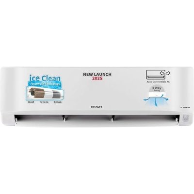 Hitachi 1.5 Ton Class 3 Star, 4-Way Swing, ice Clean, Xpandable+, Inverter Split AC (100% Copper, Dust Filter, 3400SXL RAS.D318PCCIBS, White)