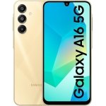 Samsung Galaxy A16 5G (Gold, 8GB RAM, 256GB Storage) | Super AMOLED | 50MP Triple Camera with Ultra Wide Lens | 6 OS & 6 Years Security Updates | IP54 | Tap & Pay | 5000mAh