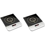 Philips Viva Collection HD4928/01 2100-Watt Induction Cooktop (Black) (Pack of 2)