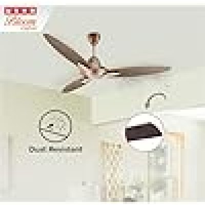 USHA Bloom Daffodil 1250mm|BEE Star Rated | Goodbye Dust Ceiling Fan | 2 Year Warranty | (Sparkle Golden and Brown) Pack of 1