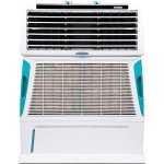 Symphony Touch 55 Personal Air Cooler For Home with 4-Side Aspen Pads, Powerful Double Blowers and Closable Louvers (55L, White)
