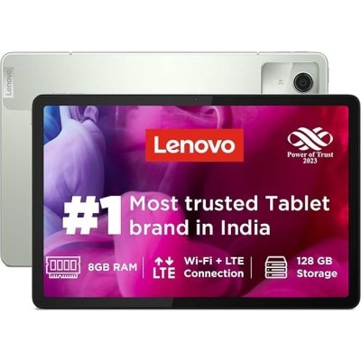 Lenovo Tab M11 | LTE (4G) + Wi-Fi | 8 GB Ram, 128 GB ROM|11 Inch Screen| 90 Hz, 72% Ntsc, FHD Display| Quad Speakers with Dolby Atmos|Octa-Core Processor |13 MP Rear Camera,Seafoam Green