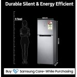 Samsung 236 L, 3 Star, Convertible, Digital Inverter with Display Frost Free Double Door Refrigerator (RT28C3733S8/HL, Silver, Elegant Inox)