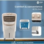 Orient Electric Premia 26 L Personal Air Cooler Home | Densenest Honeycomb Pads With Dust Filter | Inverter Compatible | Portable Air Cooler For Room | Ice Chamber For Extra Cooling | Beige