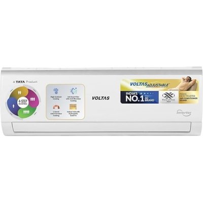 Voltas 2 Ton, 3 Star, Inverter Split AC (Copper, 4-in-1 Adjustable Mode, Anti-dust Filter, 243V Vectra Elite, White)