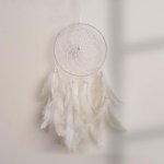 THE URBAN ARTISTIC Dream Catchers for Cars |Car Hanging Decorative Showpiece| Fine Quality Metal car Hanging Ornaments, Decor Accessories| Size- 9X.5x23 Cm(White)