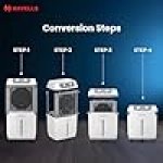 Havells 2-in-1 Convertible 80 L Desert Air Cooler for room| Dual functionality & easy storing| Can be used as side table| 5 Leaf Metal Blade Fan| Powerful Air-Delivery| Bacteria shield honeycomb pads