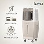 Havells Kalt 24L Personal Air Cooler for home | Powerful Air Delivery | Low Noise, Knob Panel | Everlast Pump | 4 Way Air Deflection | High Density Honeycomb Pads | Heavy Duty (White/Champagne Gold)