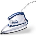 Bajaj Stainless Steel Majesty DX-11 1000 Watts Dry Iron | Advance Soleplate And Anti-Bacterial German Coating Technology | Automatic Shut Off | Thermal Safety Fuse | 2-Yrs Warranty 【White & Blue】