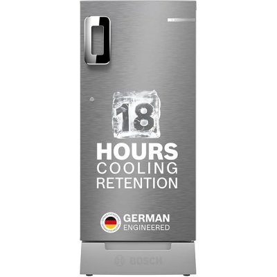Bosch 207 L, 3 Star, Direct-Cool Single Door Refrigerator (CST20S23PI, Silver, Pedestal)