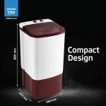 Voltas Beko, A Tata Product 7.5 kg Semi-automatic top load washing machine (WST75UC/BRSSWH2PTD, Burgundy, Pulsator Wash Method, Washer Only)