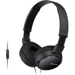 Sony MDR-ZX110AP Wired On-Ear Headphones with tangle free cable, 3.5mm Jack, Headset with Mic for phone calls and 1 Year Warranty - (Black) Visit the Sony Store