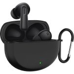 Sounce Earphone Case Cover Compatible for OnePlus Nord Buds 3 Pro, Soft Silicone Skin Case Cover Shock-Absorbing Protective Case with Keychain [Front LED Visible] (Black)