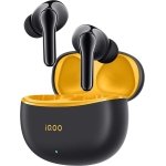 iQOO TWS 1e in-Ear Earbuds with Mic, Upto 30dB Active Noise Cancellation, Fast Charging which Takes 10 mins for 3 Hours Playtime, with Upto 42 hrs Playback time (Flame Yellow)