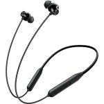 Oneplus Bullets Z2 Bluetooth Wireless in Ear Earphones with Mic, Bombastic Bass - 12.4 mm Drivers, 10 Mins Charge - 20 Hrs Music, 30 Hrs Battery Life, IP55 Dust and Water Resistant (Magico Black)