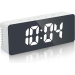 ROMINO Digital LED Mirror Alarm Clock for Heavy Sleepers Table Clock for Study Table Aesthetic Smart Clocks Time Piece with Loud Alarm Clock for Students Home Office Bedroom Bedside Watch (Mirror)