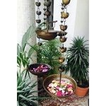 AGAAS ENTERPRISES Golden Hanging Urli Bowl Showpiece for Flowers & Floating Candles Decorative Traditional Bowl Home Diwali Decoration Items & Diwali Gifts Set of 1